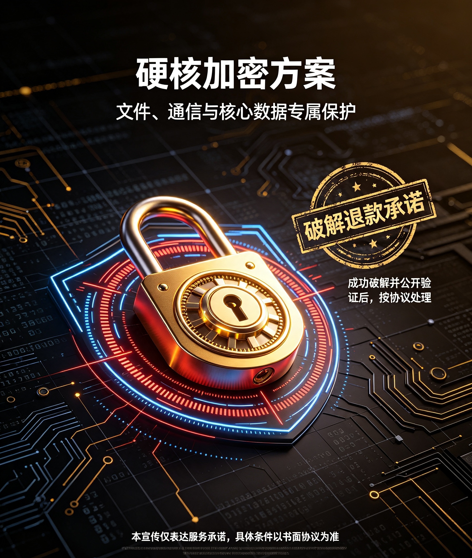 硬核加密视觉：锁与核心数据保护